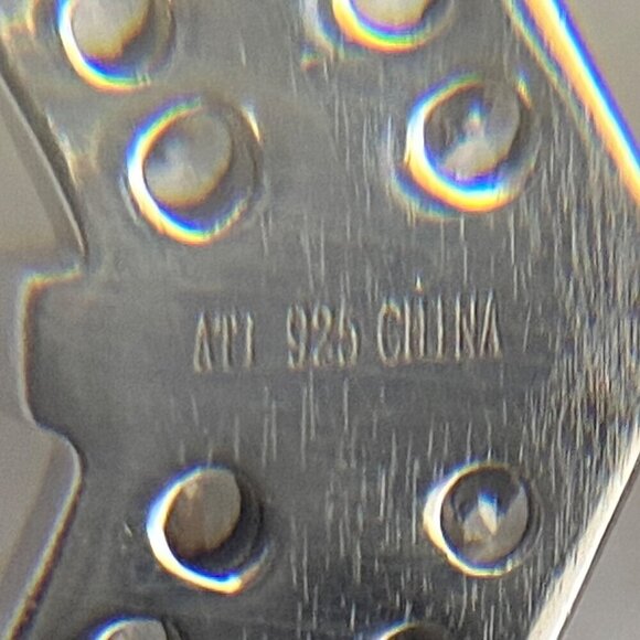 Sterling Silver 925 ATI Very Dainty Tiny Round CZ Arrow Pendant Necklace 18" - Picture 12 of 16